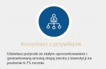 Pożyczka na 7% na okres 2 lat, zabezpieczona wekslem in blanco. Kwartalne wypłaty odsetek.