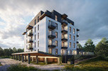 Projekt, inwestycja deweloperska. Zabudowana działka z projektem pod apartamenty w obszarze Natura 2