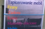 Sklep z firanami, materiałami obiciowymi, meblami
